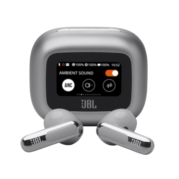 JBL LIVE FLEX 3 True Wireless Noise Cancelling Open-Stick Earbuds - Silver