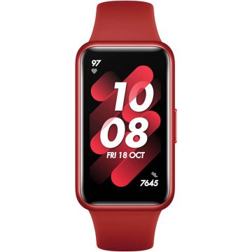 HUAWEI Band 7 Smartwatch Health And Fitness Tracker, Slim Bezel Less Screen, 2 Week Battery Life, Spo2 Blood Oxygen &amp; Heart Rate Monitor-Flame Red|55029047