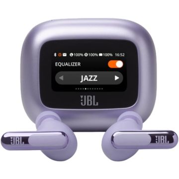 JBL LIVE BEAM 3 True Wireless Noise Cancelling Closed-Stick Earbuds - Purple