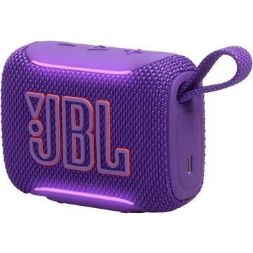 JBL Go 5 Portable Bluetooth Speaker with Ambient Edge Lighting, IP68 Waterproof & Dustproof, 10H Playtime, AirTouch Stereo Pairing, Auracast™-Purple