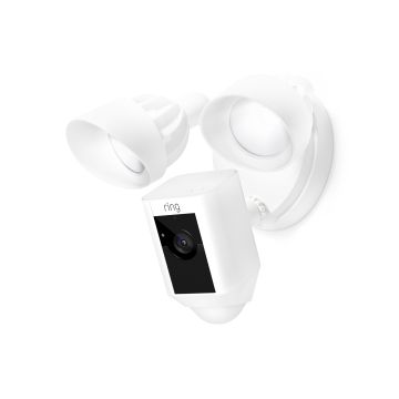 Ring Floodlight Cam Wired Plus, Outdoor home or business security with motion-activated 1080p HD video and floodlights - White - B08F6PW19D