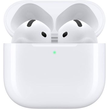 Apple AirPods 4 Wireless Earbuds, Bluetooth Headphones, Personalized Spatial Audio, Sweat and Water Resistant
