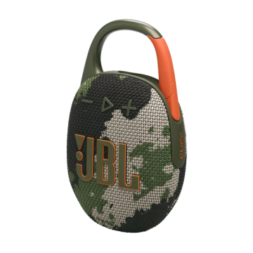 JBL Clip 5 Ultra-portable waterproof speaker with AURACAST (Connect multiple speaker), Powerful Audio, Dustproof, Wireless Bluetooth Streaming, 12 Hours of Playtime-Camouflage