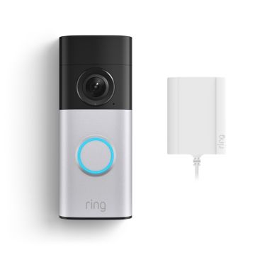Ring Wired Video Doorbell Plus 2K + Plug In Adapter - B0F9D15DSD