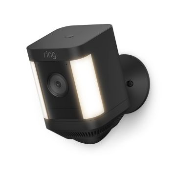 Ring Spotlight Cam Plus Battery | Wireless outdoor Security Camera 1080p HD Video, Two-Way Talk, LED Spotlights, Siren, alternative to CCTV system - Black - B09K1FMDX1