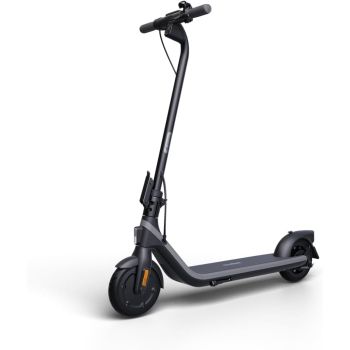 Ninebot KickScooter E2 Powered by Segway | Speed up to 20km/hr | Typical Range to 20km |front electronic and rear drum brake| Hollow-out tyres|Black