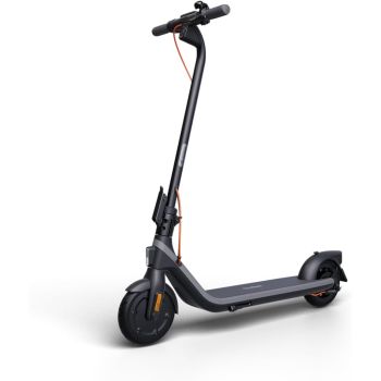 Ninebot KickScooter E2 Plus Powered by Segway | Speed up to 25km/hr | Typical Range to 20km |front electronic and rear drum brake| Hollow-out tyres|Black