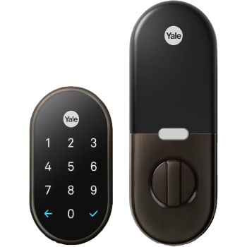Google Nest X Yale Lock - Tamper-Proof Smart Lock for Keyless Entry - Keypad Deadbolt Lock for Front Door-Bronze|RB-YRD540-WV-0BP