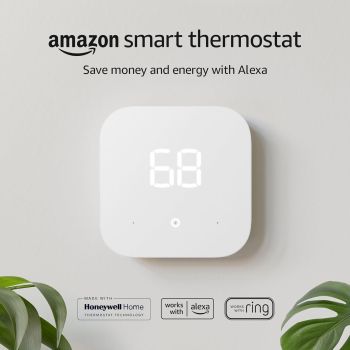 Amazon Smart Thermostat – Save money and energy - Works with Alexa and Ring - 1st Gen S6ED3R
