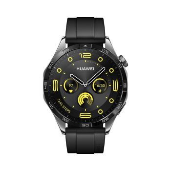 HUAWEI Watch GT4 Smartwatch 46mm, Upto 2-Weeks Battery Life, Dual-Band Five-System GNSS Positioning, 24/7 Health Monitoring, Compatible with Android &amp; iOS-Black