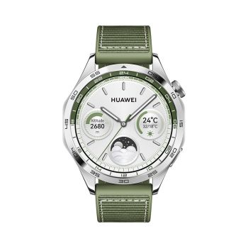 HUAWEI Watch GT4 Smartwatch 46mm, Upto 2-Weeks Battery Life, Dual-Band Five-System GNSS Positioning, 24/7 Health Monitoring, Compatible with Android &amp; iOS-Green