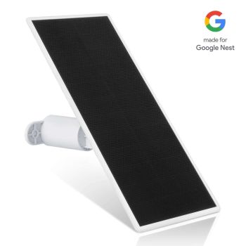 Wasserstein Premium Solar Panel for Google Nest Cam Outdoor or Indoor, Battery - with 3.5W Solar Power - Made for Google Nest