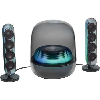 Harman Kardon SoundSticks 5 Bluetooth Speaker, 3-Way Speaker Design, HDMI ARC Connectivity with One Cable, Auracast Multi-Speaker Connection, Colorful Light Shows
