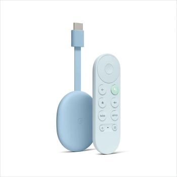 Google Nest Chromecast with Google TV 4K Streaming Entertainment in 4K HDR-Sky Blue