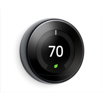 Google Nest 3rd Generation Programmable Learning Smart Thermostat - Mirror Black