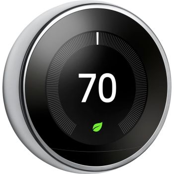 Google Nest 3rd Gen Pro Edition Learning Thermostat Stainless Steel T3008US