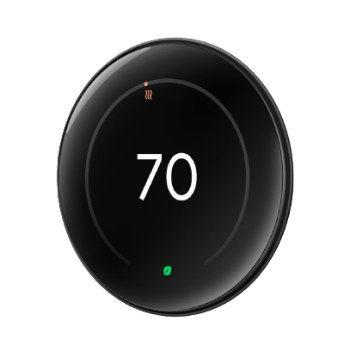 Google Nest Learning Thermostat 4th Generation With Nest Temperature Sensor 2nd Generation - TDRA Approved - Polished Obsidian